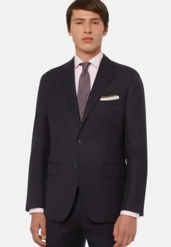 Blue Pinstripe Pure Wool Suit|Boggi Milano Discount