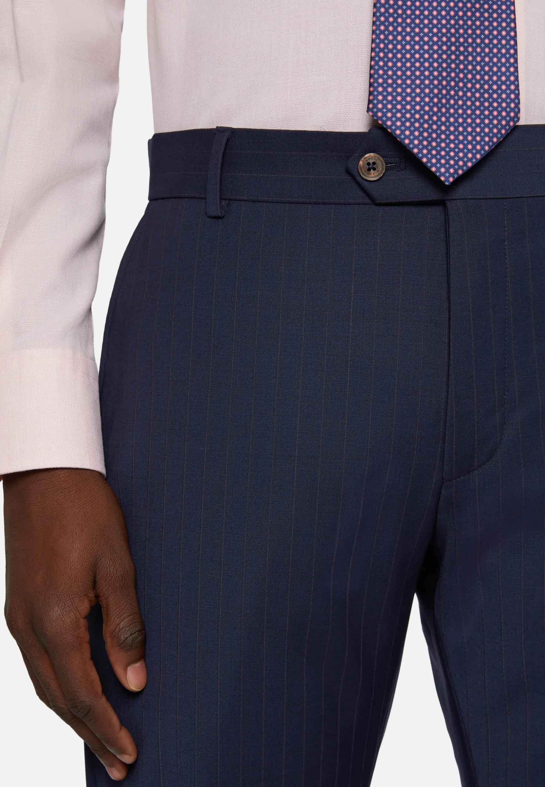 Pinstripe Suit In Stretch Wool And Nylon|Boggi Milano Sale