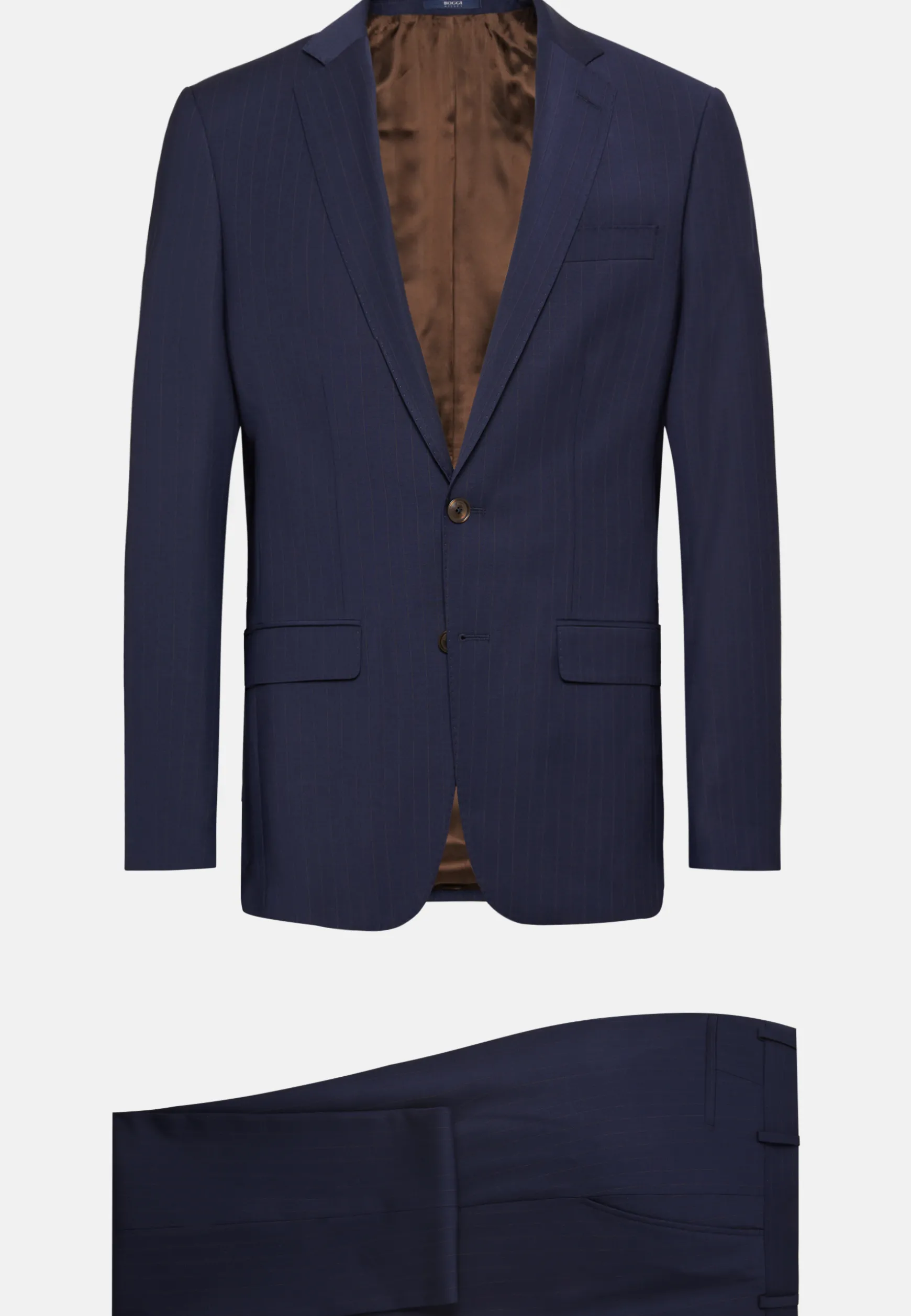 Pinstripe Suit In Stretch Wool And Nylon|Boggi Milano Sale