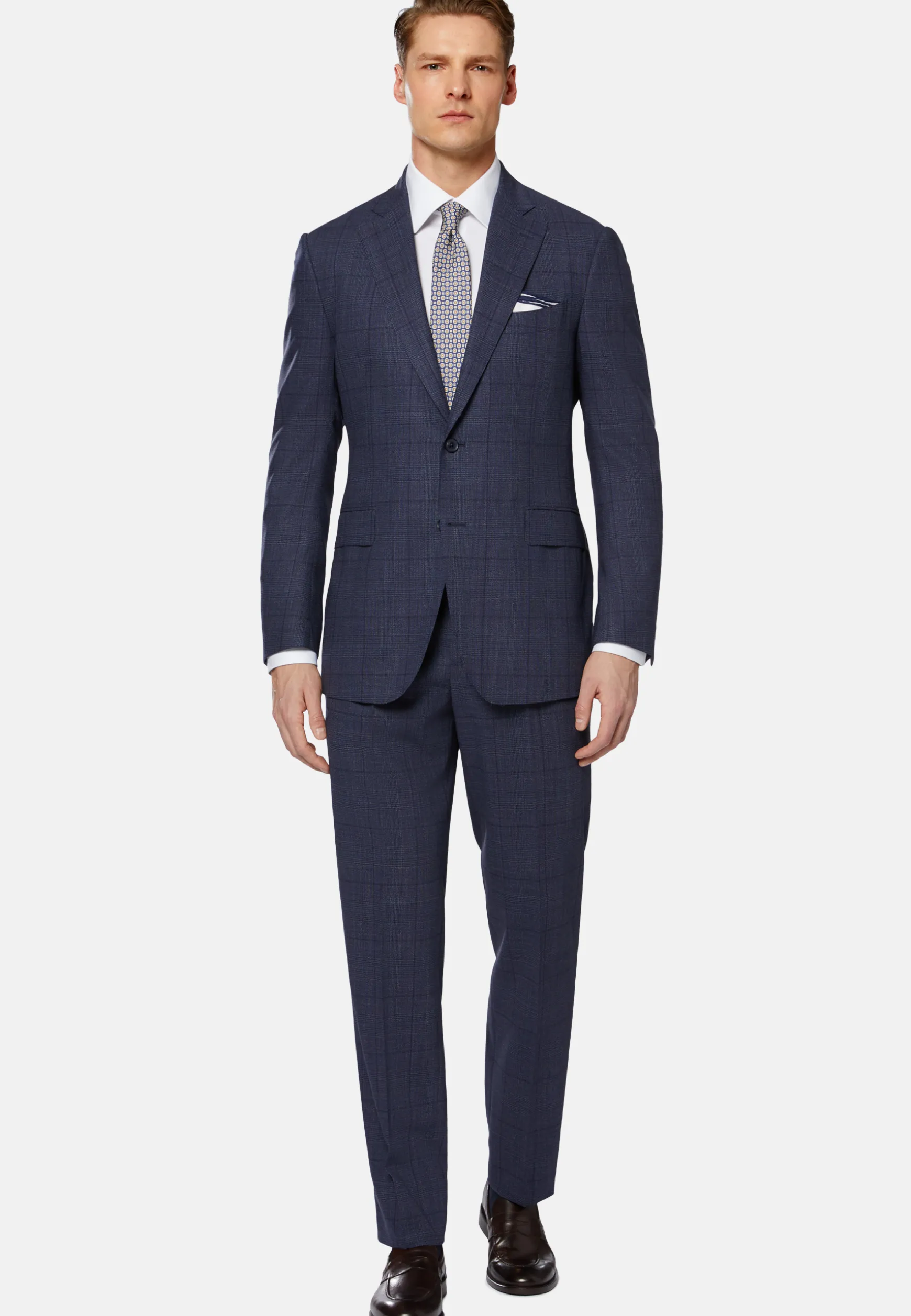 Prince of Wales Check Pure Wool Suit|Boggi Milano Store