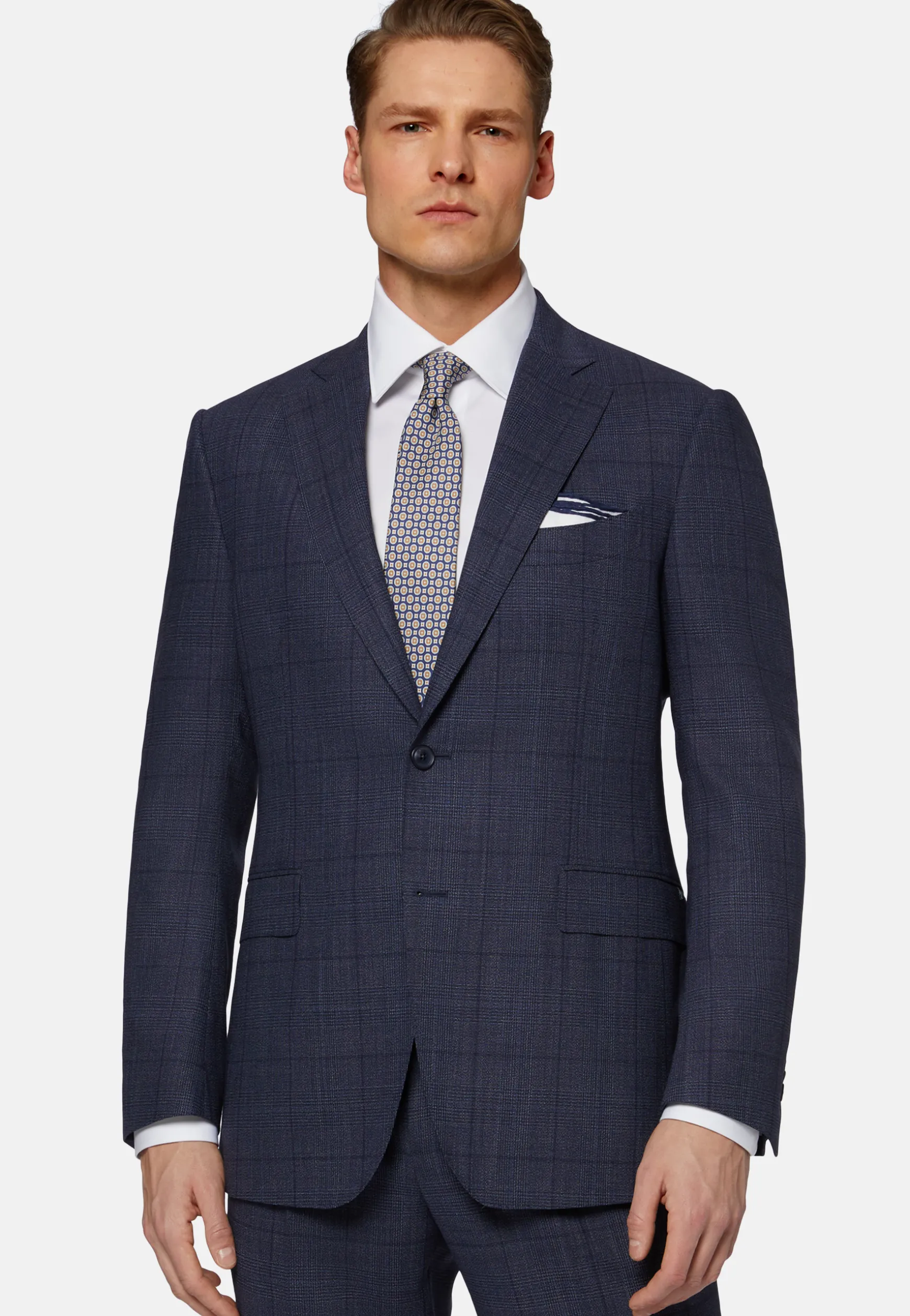 Prince of Wales Check Pure Wool Suit|Boggi Milano Store