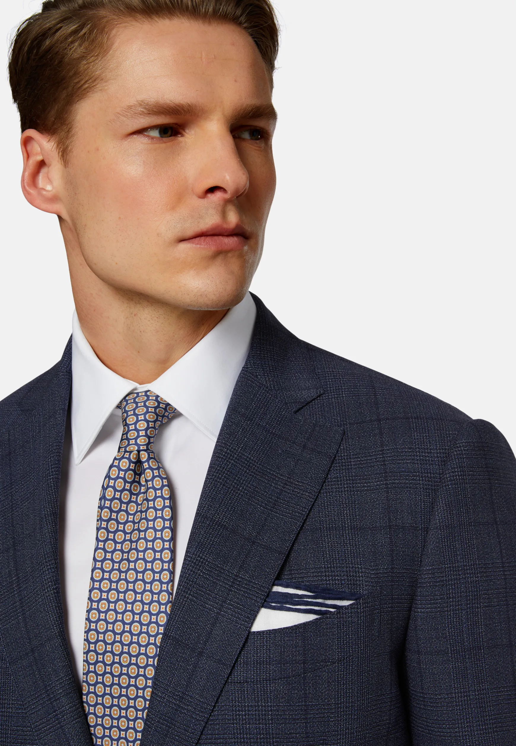 Prince of Wales Check Pure Wool Suit|Boggi Milano Store