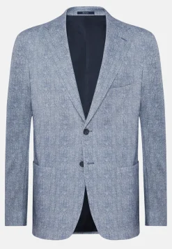 Printed Jacket In Cotton Jersey And Linen|Boggi Milano Online