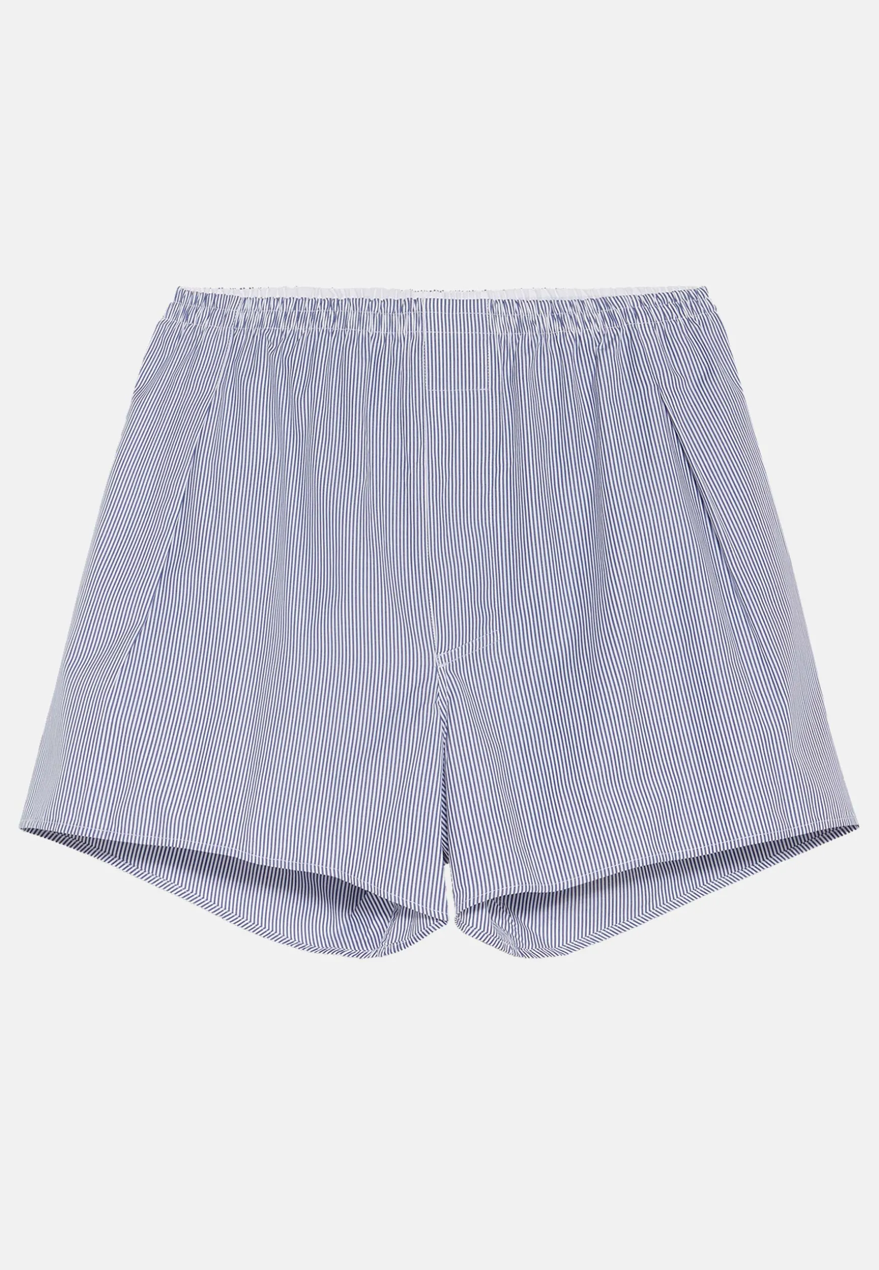 Blue Striped Cotton Boxer Shorts|Boggi Milano Outlet