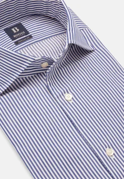 Striped Cotton Dobby Shirt Regular Fit|Boggi Milano Best