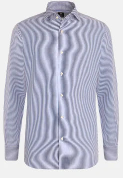 Striped Cotton Dobby Shirt Regular Fit|Boggi Milano Best