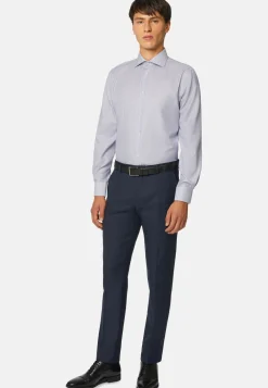 Striped Cotton Dobby Shirt Regular Fit|Boggi Milano Best