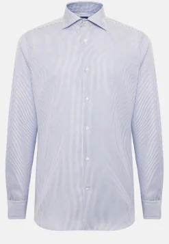 Striped Cotton Dobby Shirt Regular Fit|Boggi Milano Best