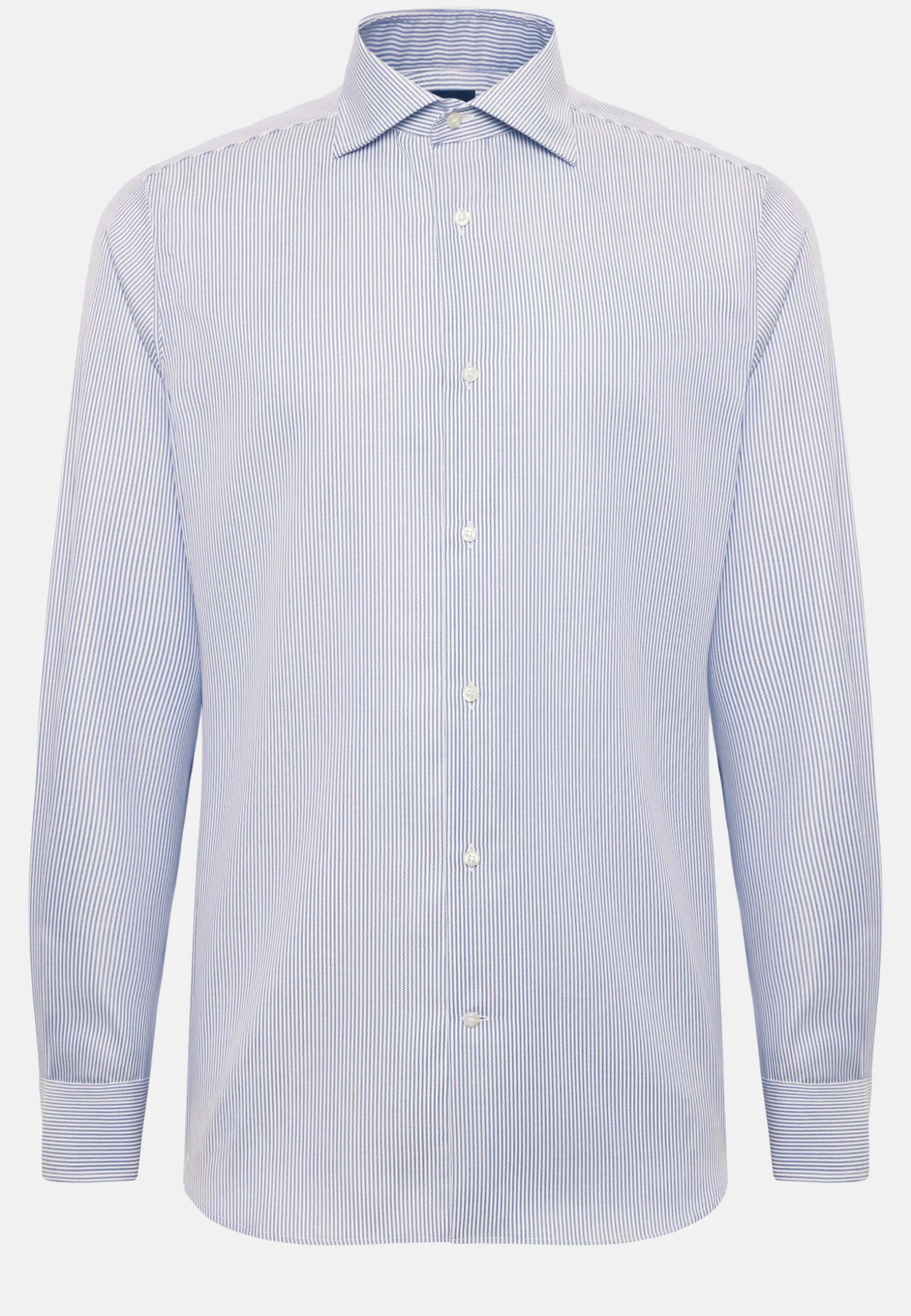 Striped Cotton Dobby Shirt Regular Fit|Boggi Milano Best