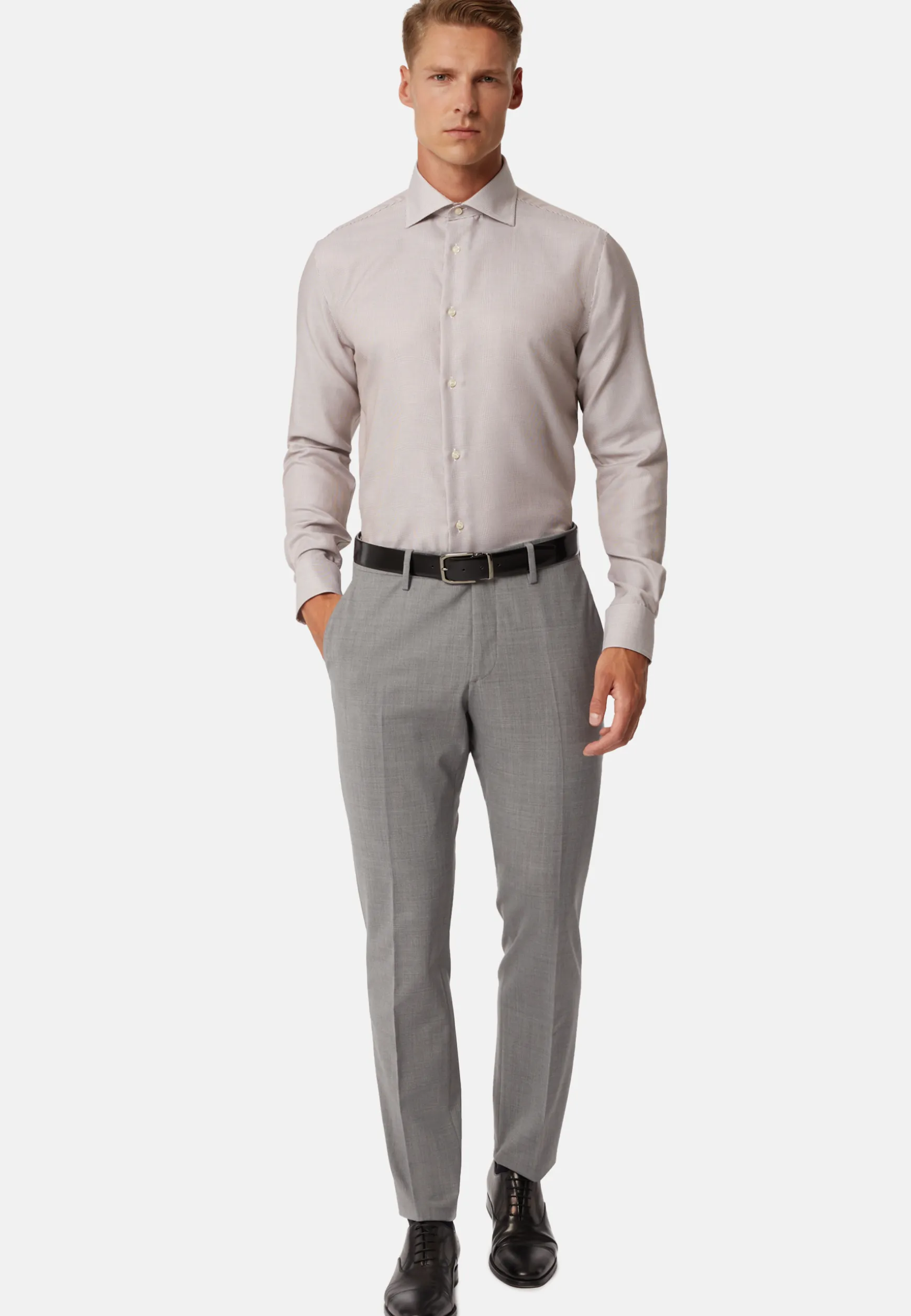 Cotton Dobby Shirt Regular Fit|Boggi Milano Clearance