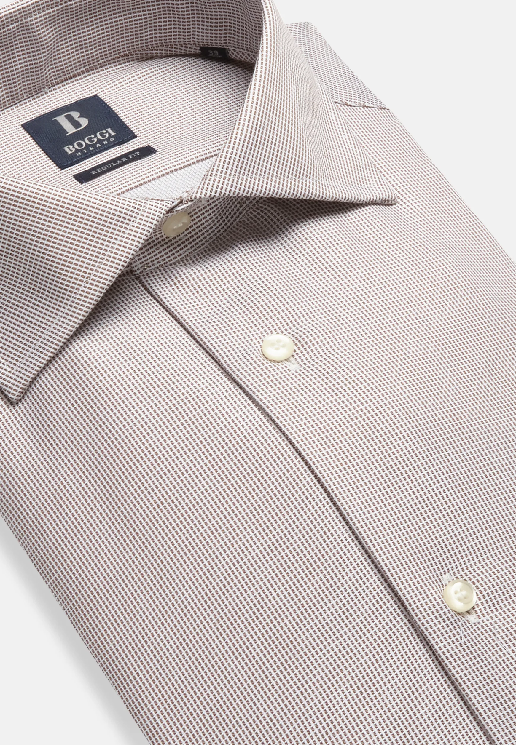 Cotton Dobby Shirt Regular Fit|Boggi Milano Clearance