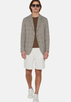 Prince of Wales Check Jacket In Cotton Jersey|Boggi Milano New