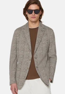 Prince of Wales Check Jacket In Cotton Jersey|Boggi Milano New
