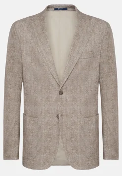 Printed Jacket In Cotton Jersey And Linen|Boggi Milano Cheap