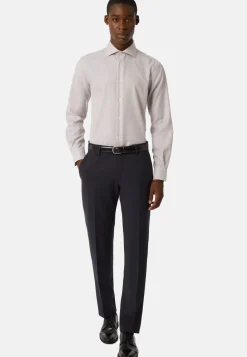 Striped Cotton Dobby Shirt Regular|Boggi Milano Discount