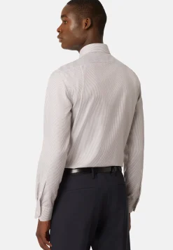Striped Cotton Dobby Shirt Regular|Boggi Milano Discount