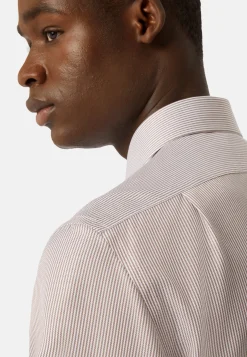 Striped Cotton Dobby Shirt Regular|Boggi Milano Discount