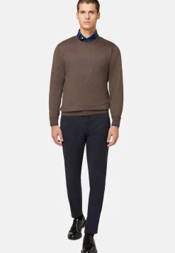 Super Fine Cashmere Crew Neck Jumper|Boggi Milano Shop