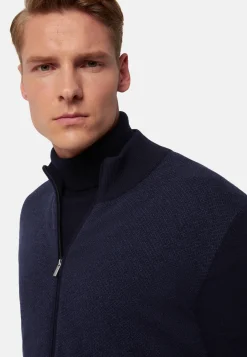 Cashmere Blend Full Zip Sweater|Boggi Milano Flash Sale