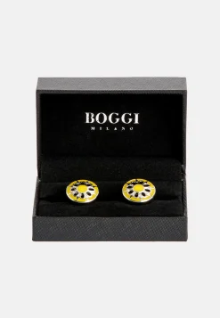 Circular cufflinks with flower|Boggi Milano Clearance