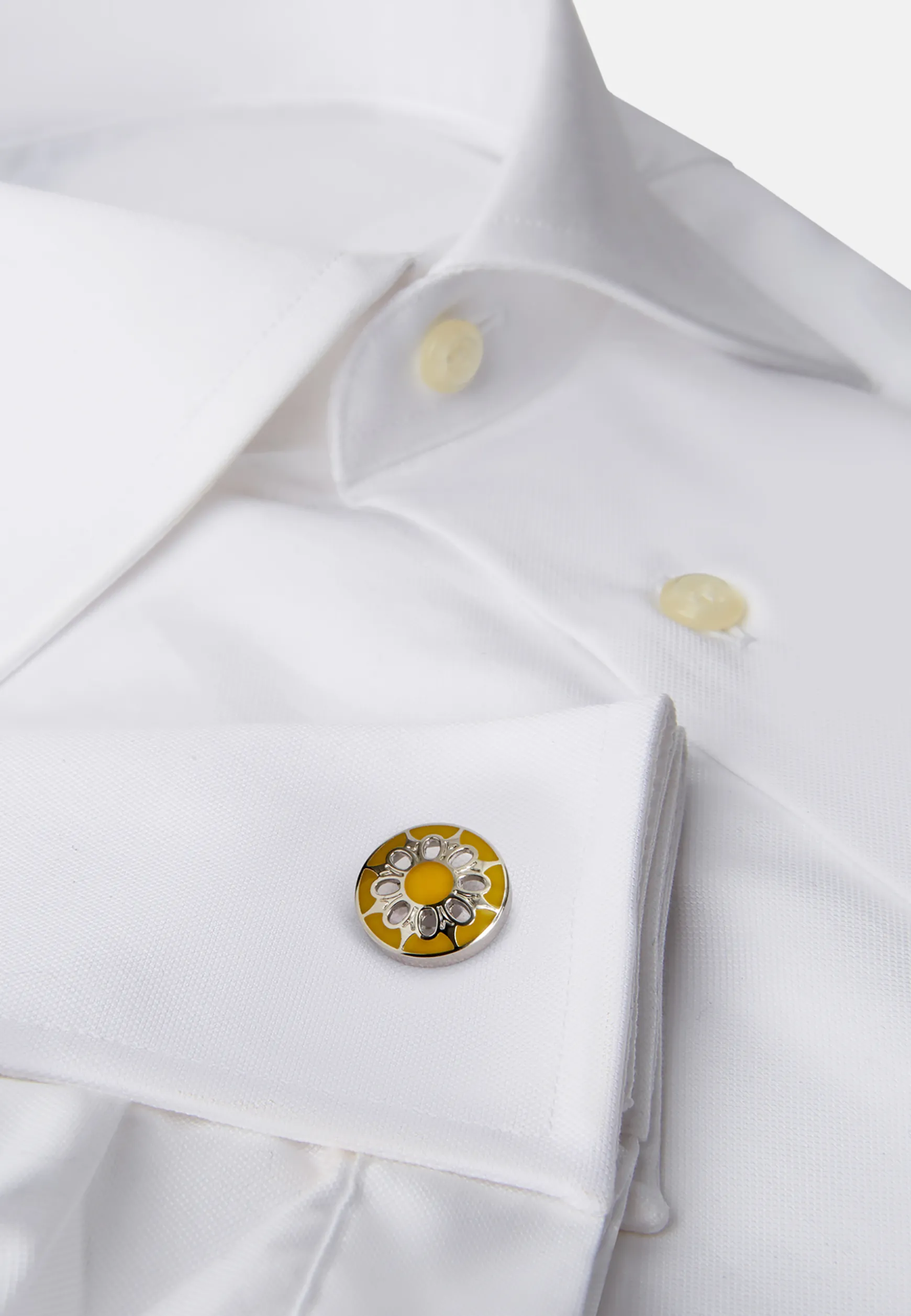 Circular cufflinks with flower|Boggi Milano Clearance