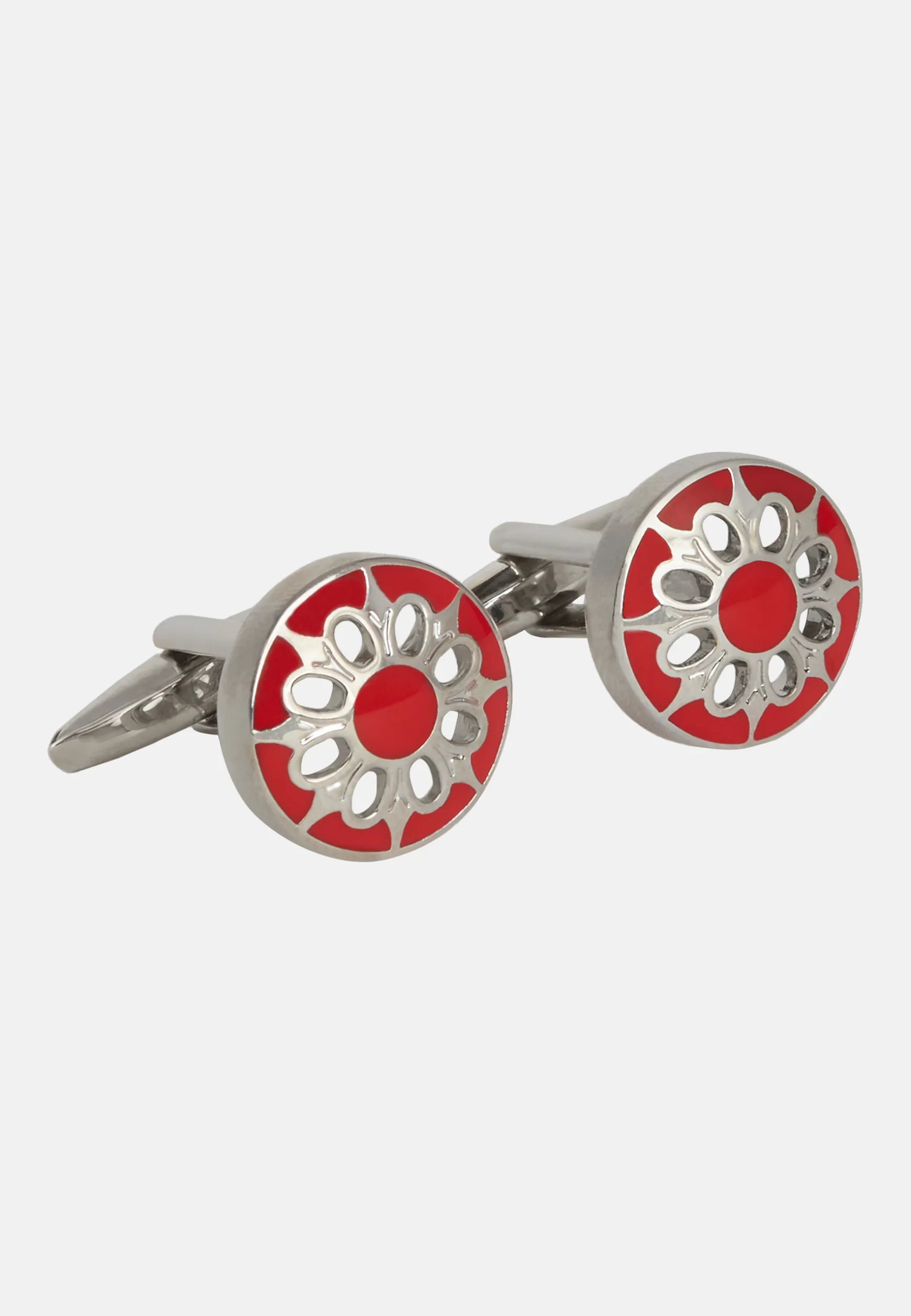 Circular cufflinks with flower|Boggi Milano Outlet