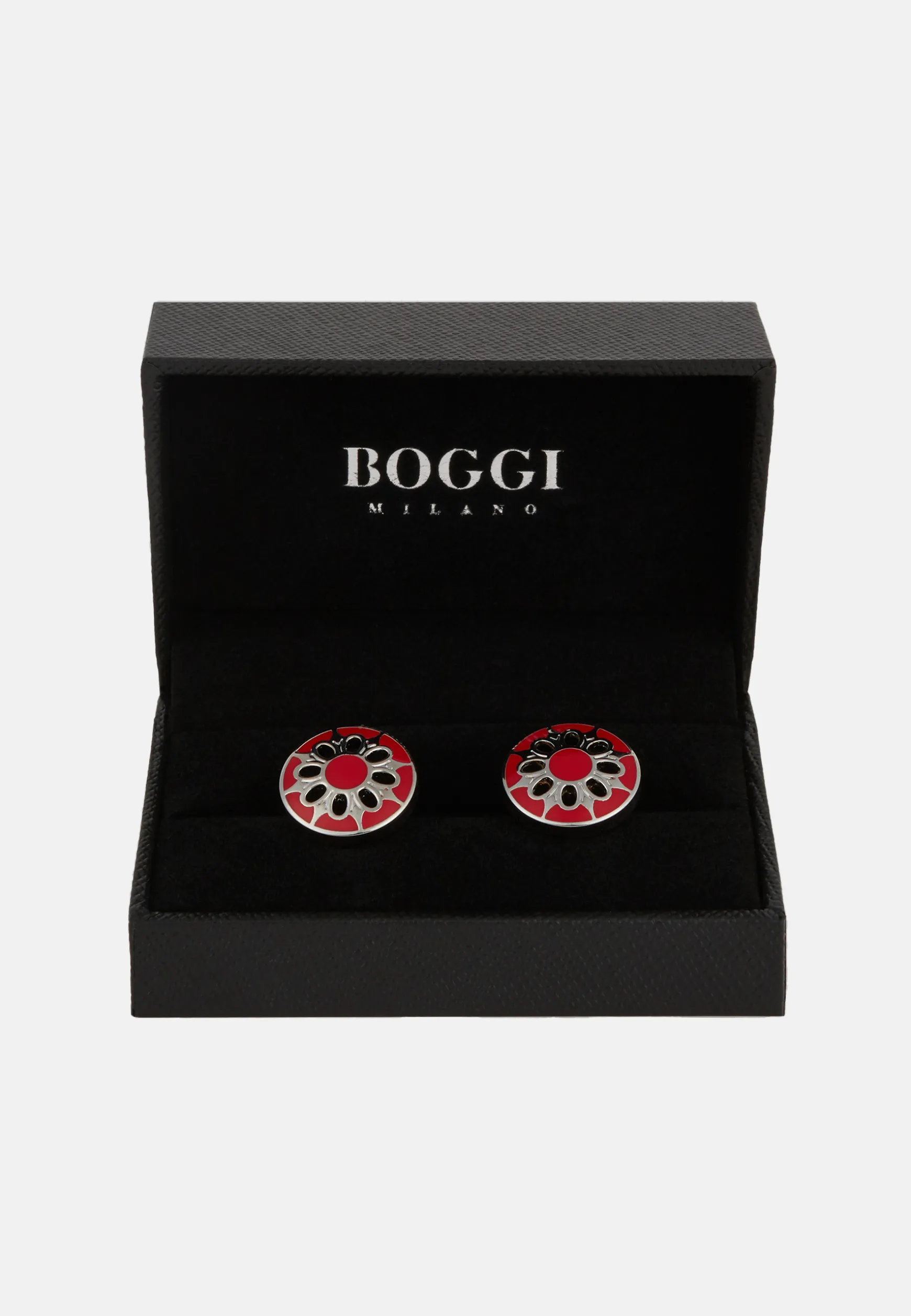 Circular cufflinks with flower|Boggi Milano Outlet