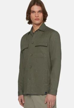 Cotton and Linen Link Shirt Jacket|Boggi Milano Discount