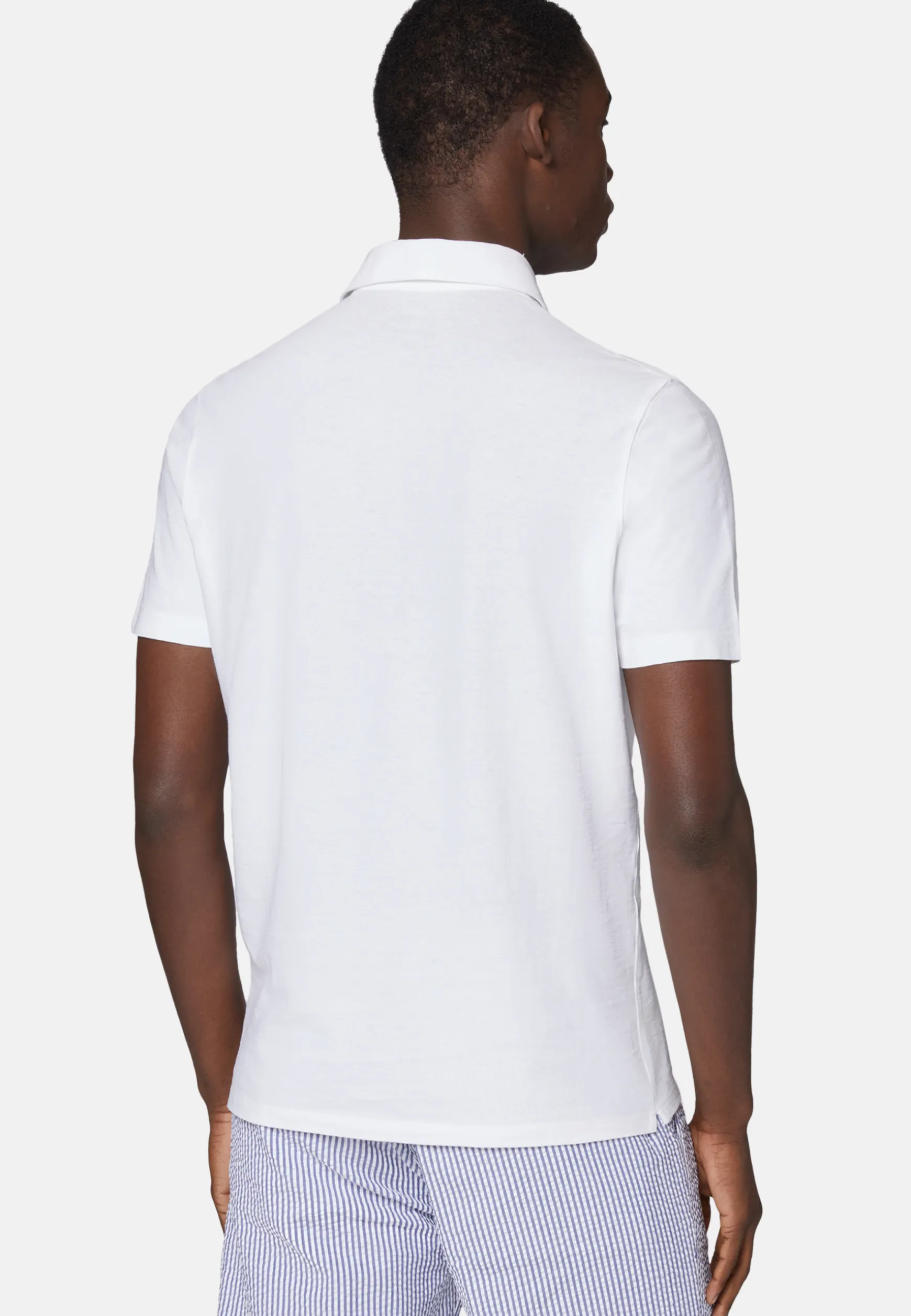 Cotton Crepe Jersey Polo Shirt|Boggi Milano Best