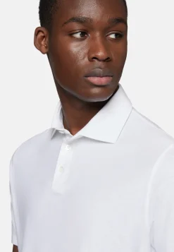 Cotton Crepe Jersey Polo Shirt|Boggi Milano Best