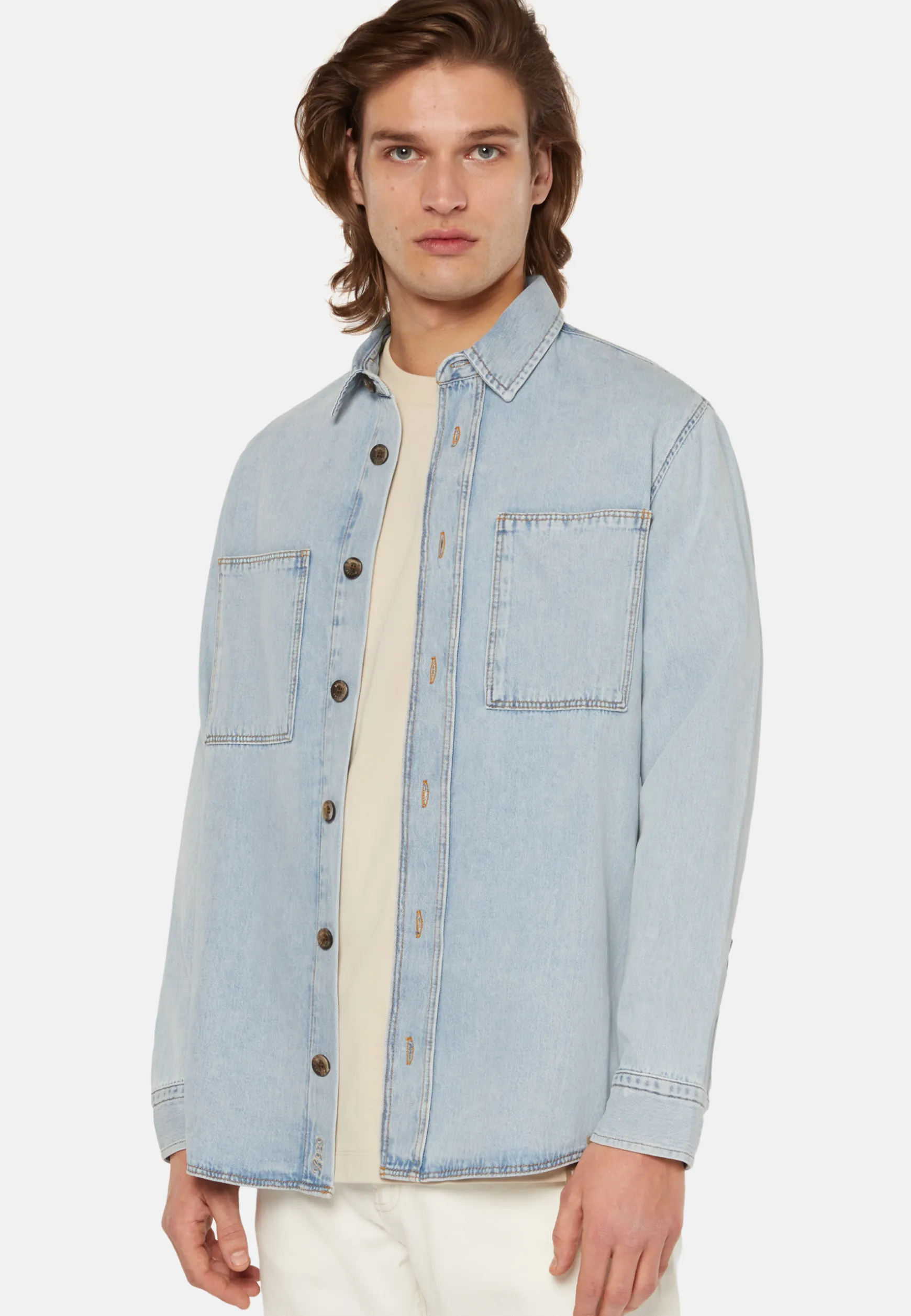 Cotton Denim Overshirt|Boggi Milano Best