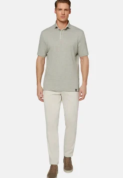 Cotton/Linen Piqu&eacute; Polo Shirt|Boggi Milano Online