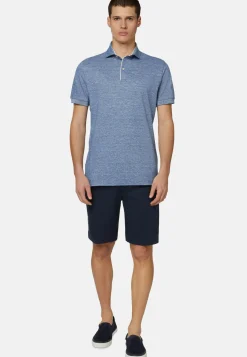 Cotton/Linen Piqu&eacute; Polo Shirt|Boggi Milano Outlet
