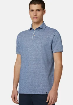 Cotton/Linen Piqu&eacute; Polo Shirt|Boggi Milano Outlet