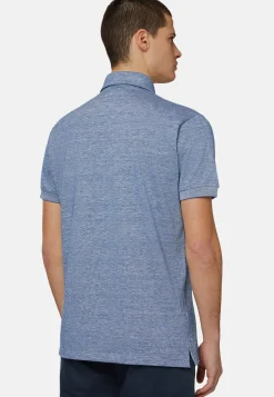 Cotton/Linen Piqu&eacute; Polo Shirt|Boggi Milano Outlet