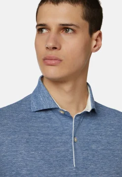 Cotton/Linen Piqu&eacute; Polo Shirt|Boggi Milano Outlet