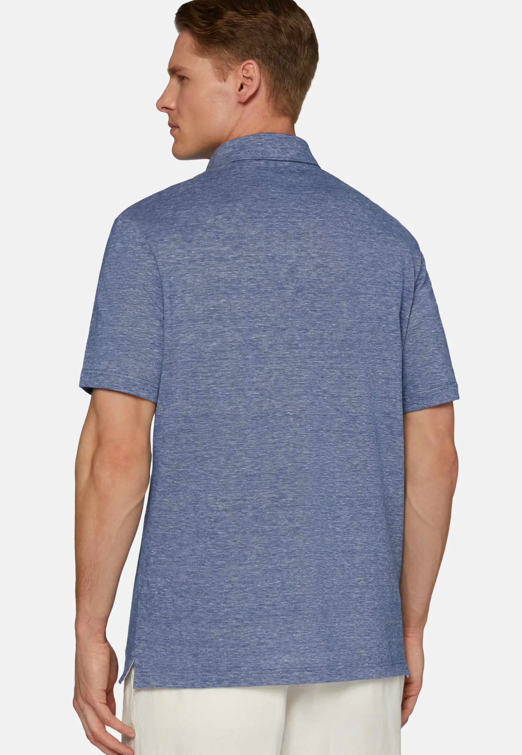 Cotton/Linen Piqué Polo Shirt|Boggi Milano Clearance