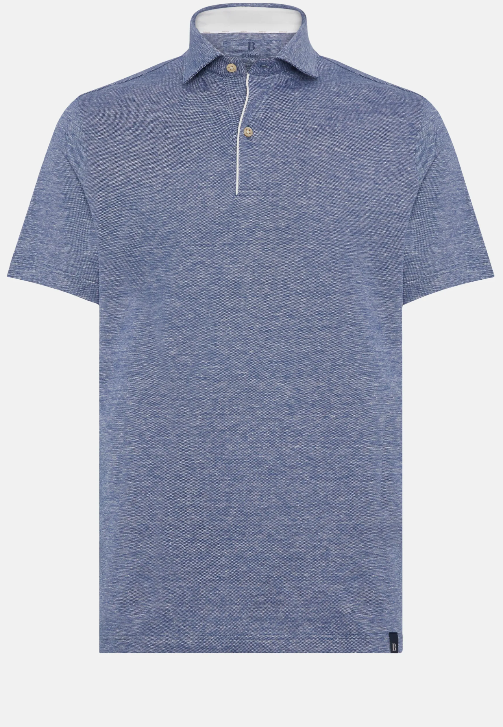 Cotton/Linen Piqué Polo Shirt|Boggi Milano Clearance