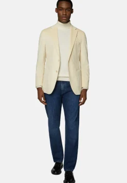 Cream Cotton And Cashmere Jacket|Boggi Milano Cheap