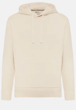 Cream Hoodie in Technical Cotton Jersey Fleece|Boggi Milano Flash Sale