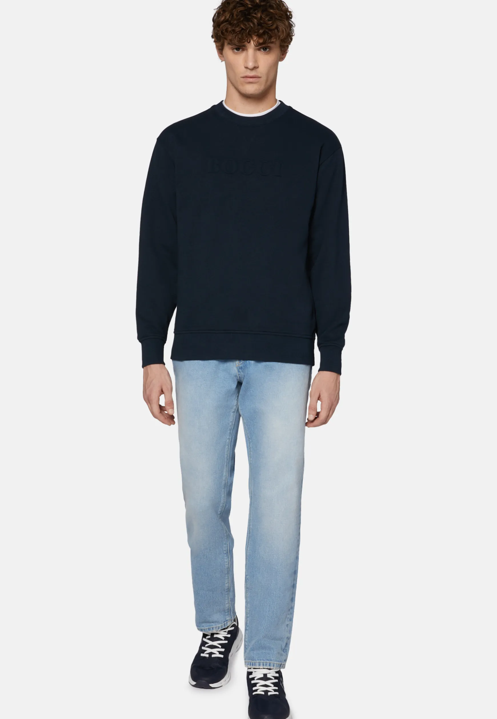 Crew Neck Cotton Sweatshirt|Boggi Milano Flash Sale