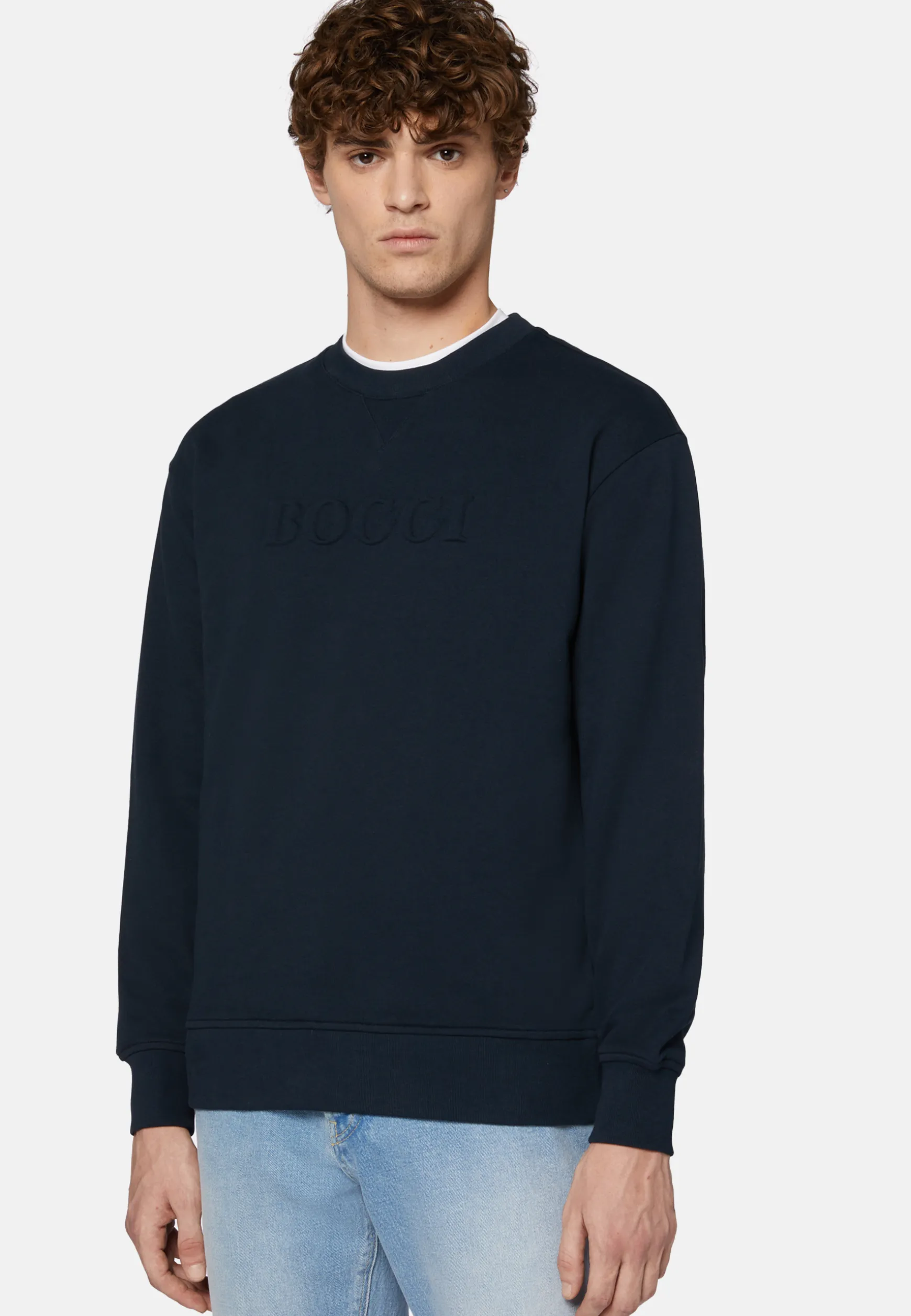 Crew Neck Cotton Sweatshirt|Boggi Milano Flash Sale