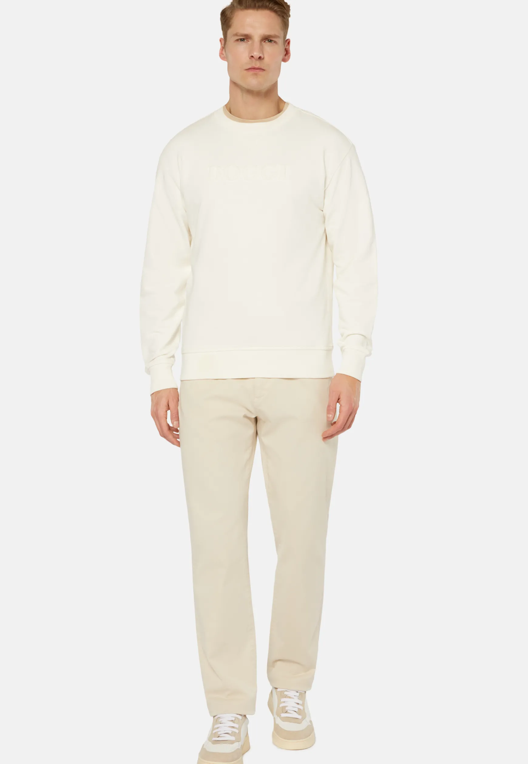 Crew Neck Cotton Sweatshirt|Boggi Milano Cheap
