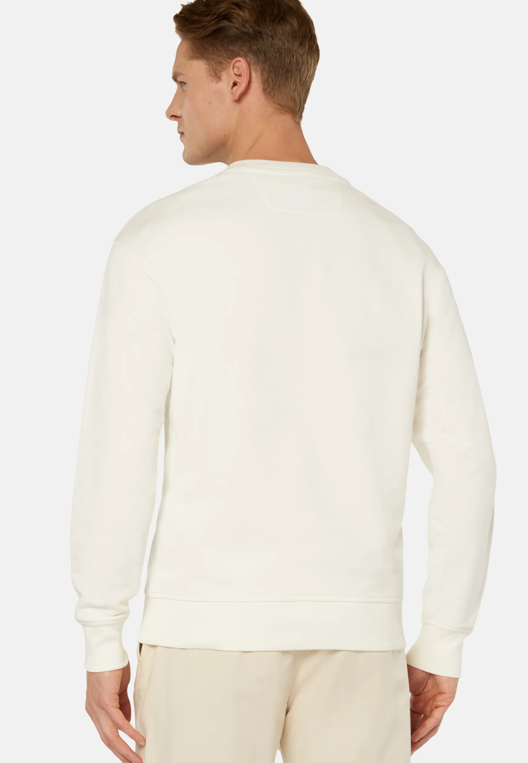 Crew Neck Cotton Sweatshirt|Boggi Milano Cheap
