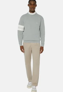 Crew Neck Sweatshirt In Organic Cotton Blend|Boggi Milano New