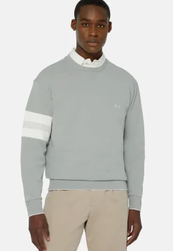 Crew Neck Sweatshirt In Organic Cotton Blend|Boggi Milano New