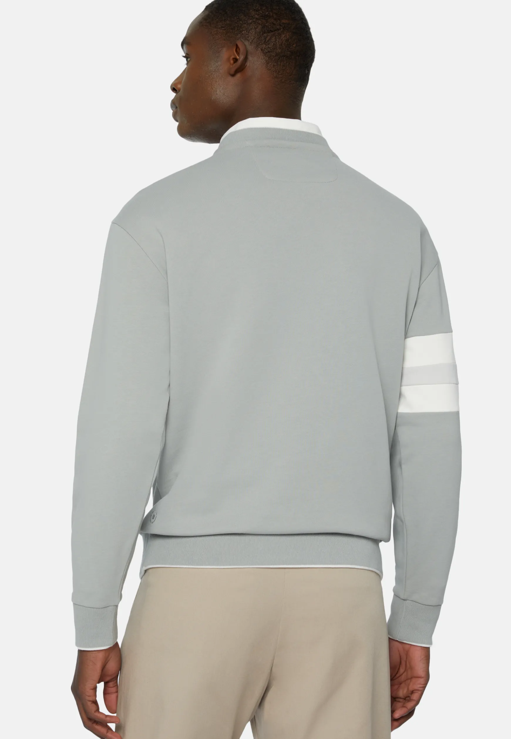 Crew Neck Sweatshirt In Organic Cotton Blend|Boggi Milano New