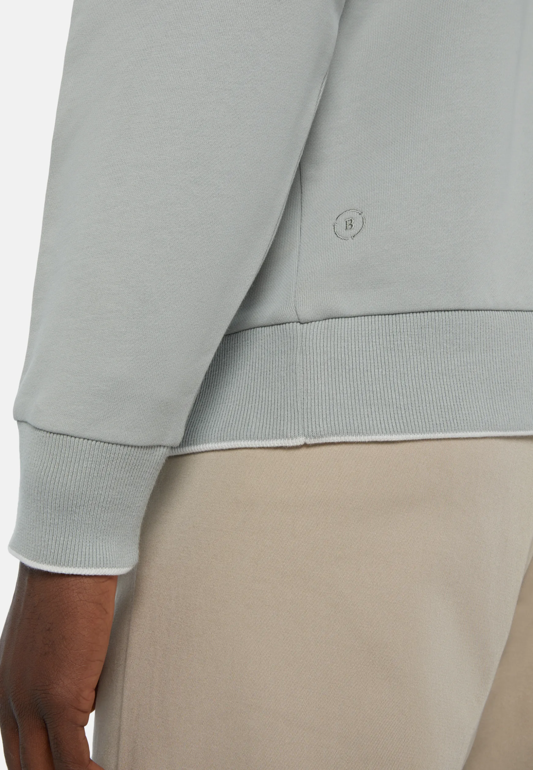 Crew Neck Sweatshirt In Organic Cotton Blend|Boggi Milano New