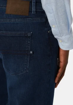 Dark Blue Stretch Denim Jeans|Boggi Milano Best