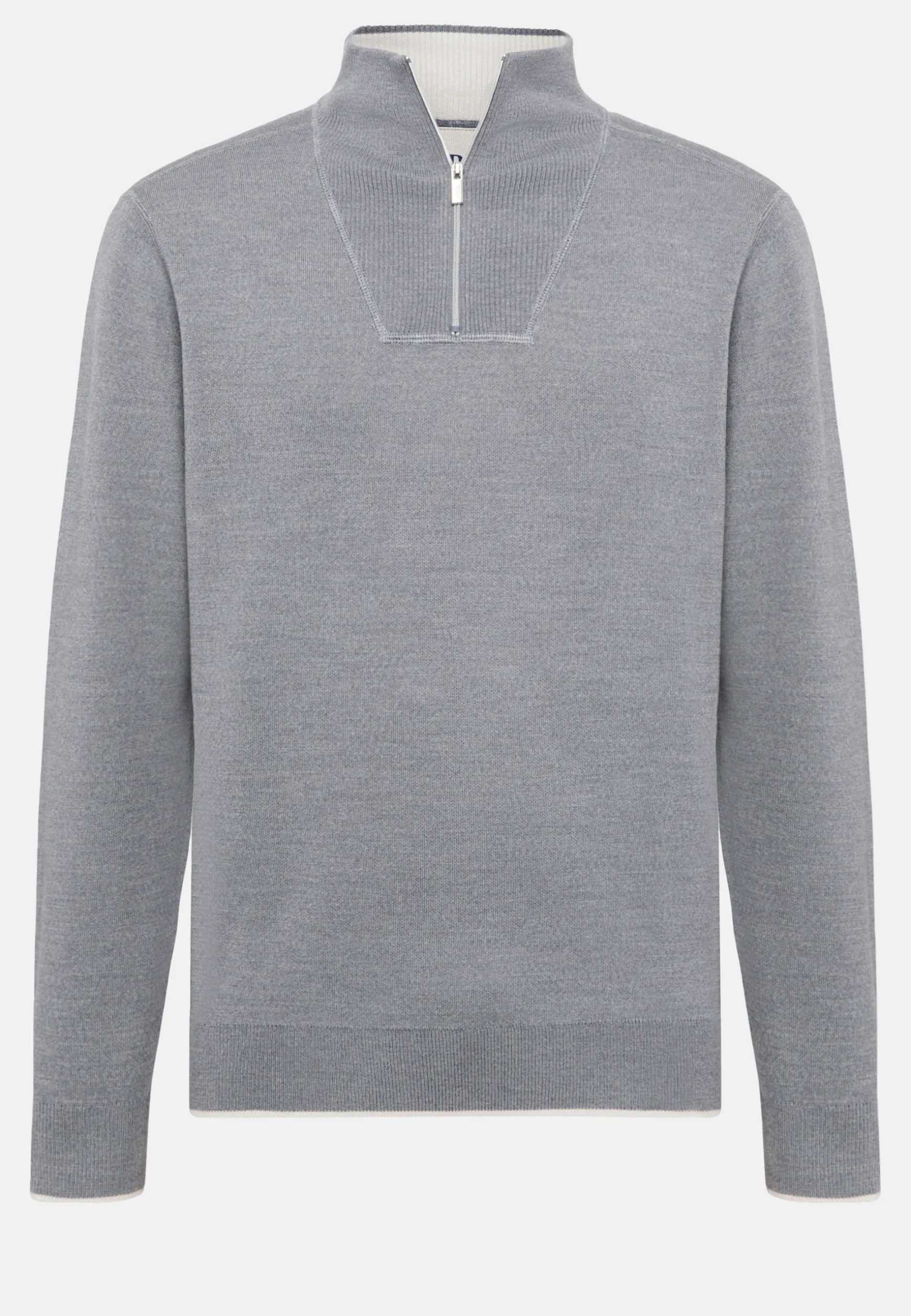 Double Half Zip Jumper In Wool Nylon Cotton|Boggi Milano Cheap